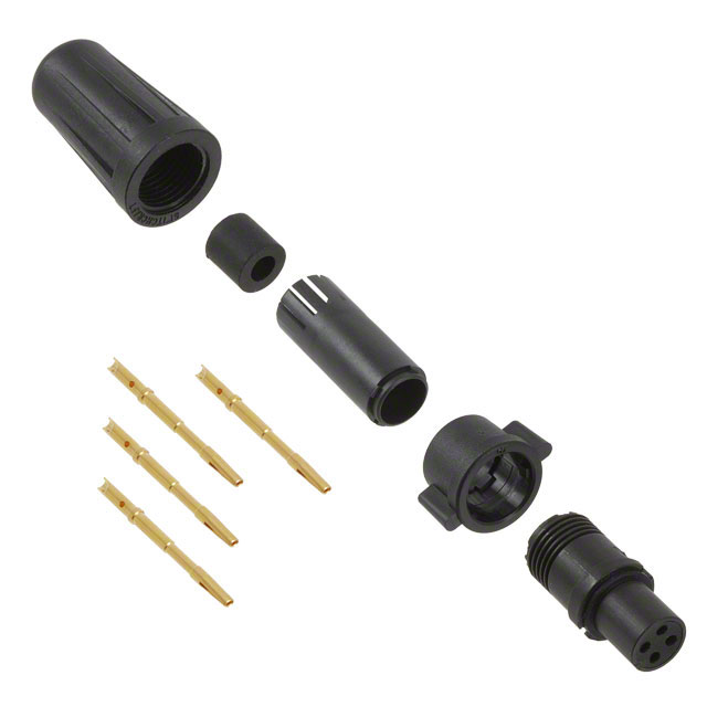 CONN PLUG FMALE 4POS GOLD CRIMP
