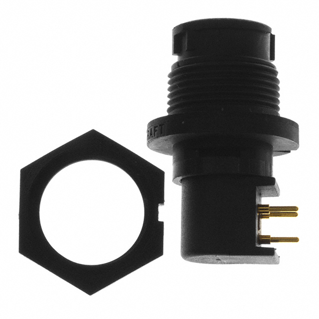 CONN RCPT MALE 3POS GOLD SOLDER