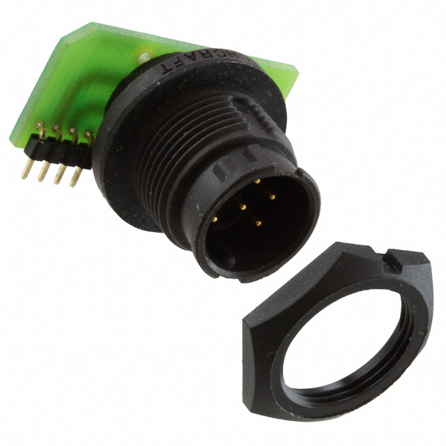 CONN RCPT MALE 6POS GOLD SOLDER