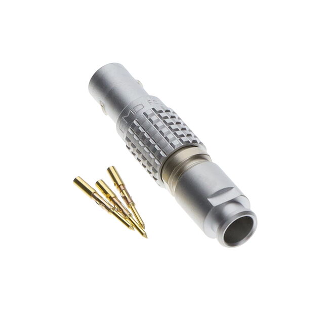 CONN PLUG MALE 3POS GOLD CRIMP