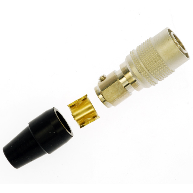 CONN PLUG MALE 4P GOLD SLDR CUP