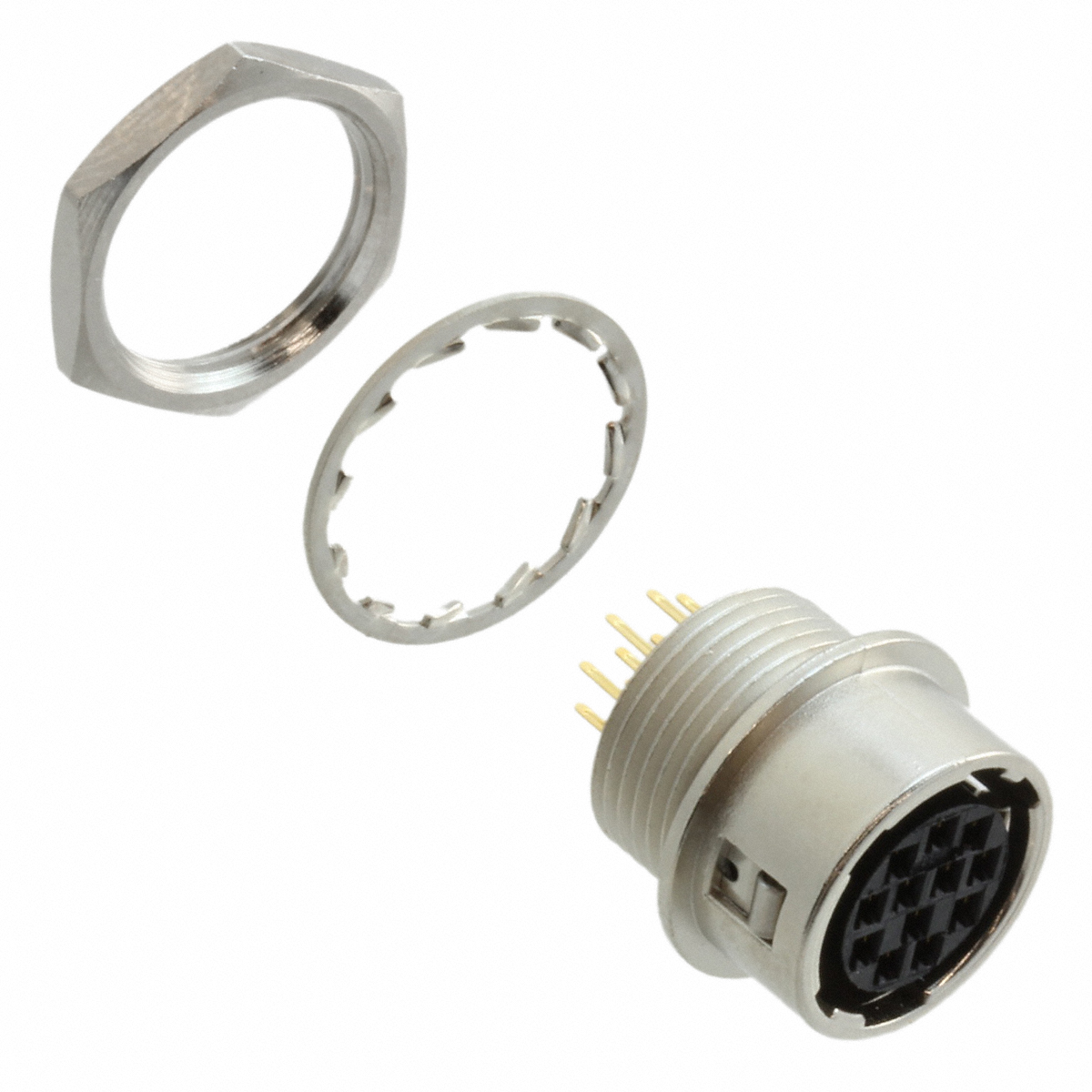 CONN RCPT FMALE 12POS GOLD SLDR