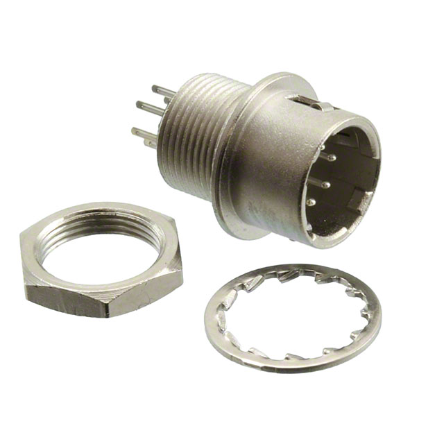 CONN RCPT MALE 6POS SILVER SLDR