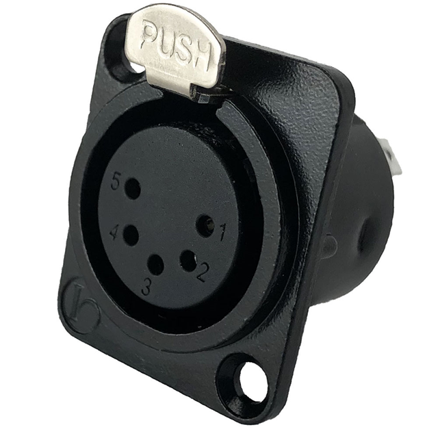 CONN RCPT FMALE XLR 5POS SOLDER