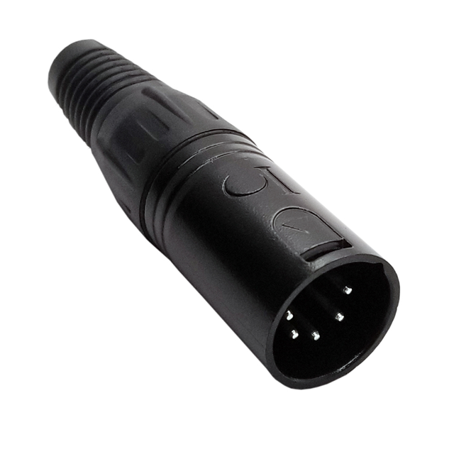 CONN RCPT MALE XLR 5POS SILVER