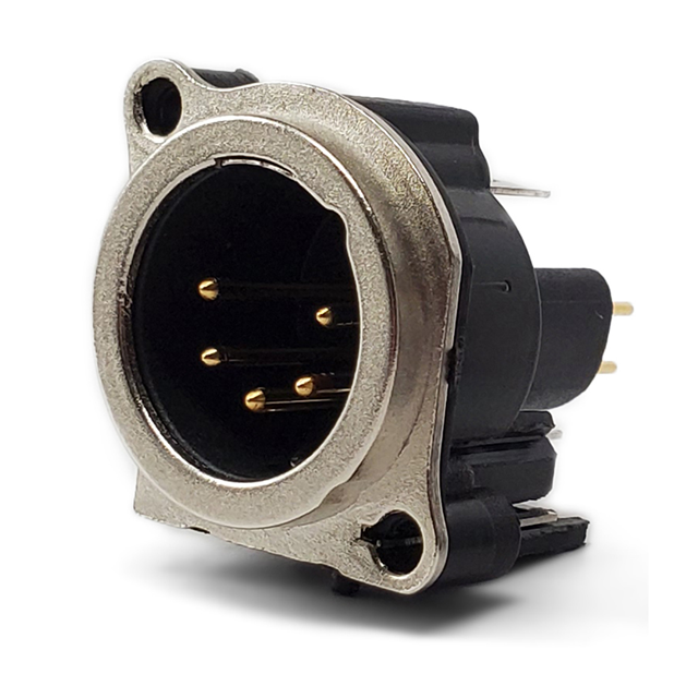CONN RCPT MALE XLR 5P GOLD SLDR