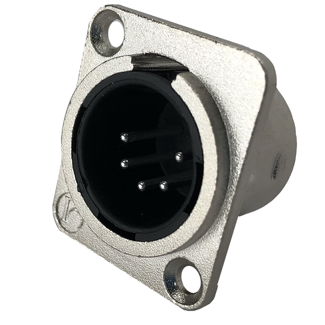 CONN RCPT MALE XLR 5P SOLDER CUP