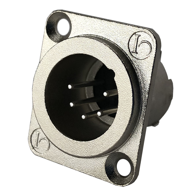 CONN RCPT MALE XLR 5P SOLDER CUP