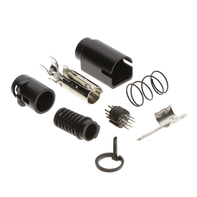 CONN PLUG MALE MINI DIN 8POS SLD
