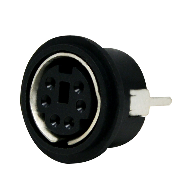 MINI-DIN VERTICAL 6P SNAP & LOCK