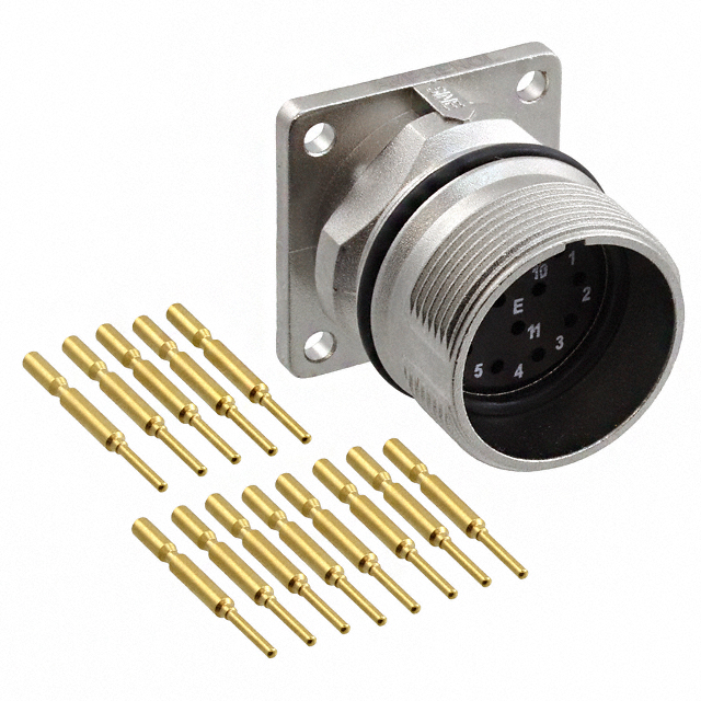 CONN RCPT MALE 12POS GOLD CRIMP