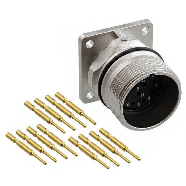 CONN RCPT MALE 12POS GOLD CRIMP