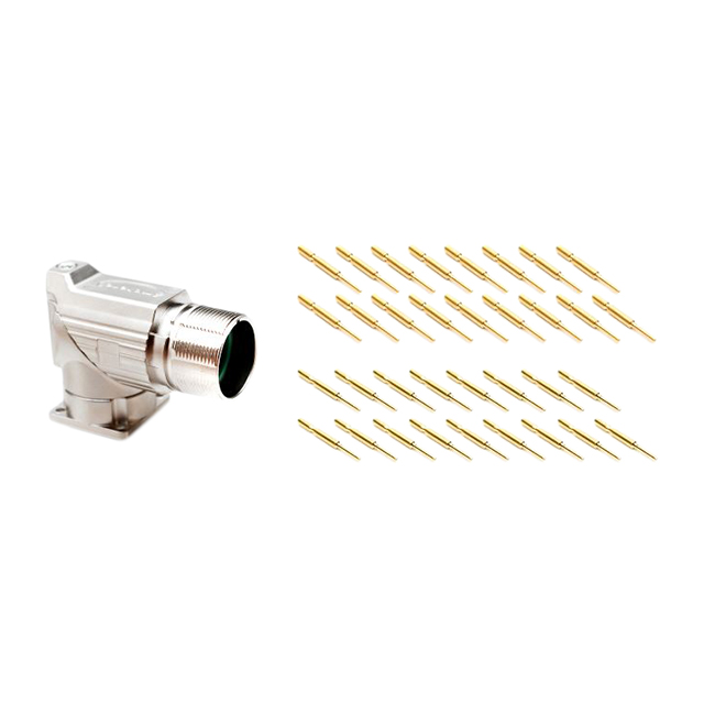 CONN RCPT MALE 17POS GOLD CRIMP