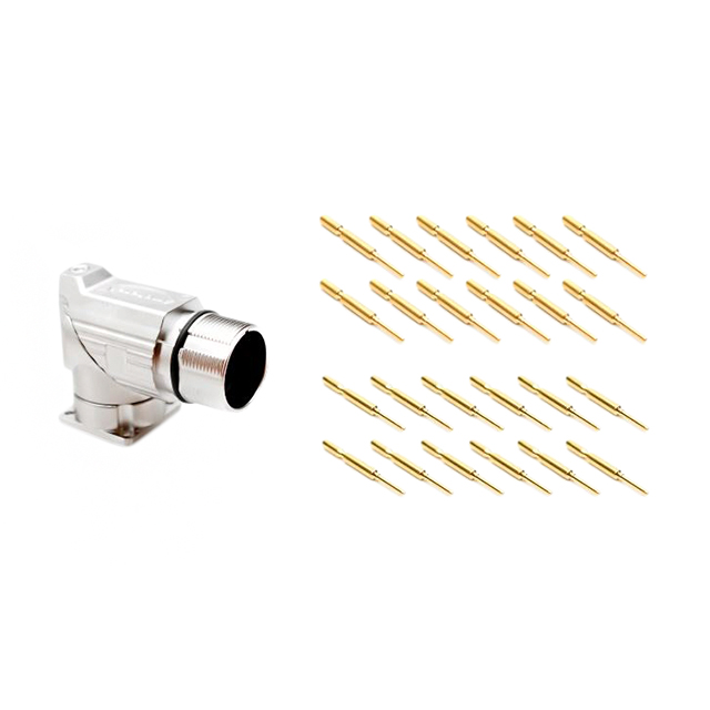 CONN RCPT MALE 12POS GOLD CRIMP