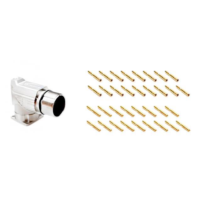 CONN RCPT FMALE 17POS GOLD CRIMP