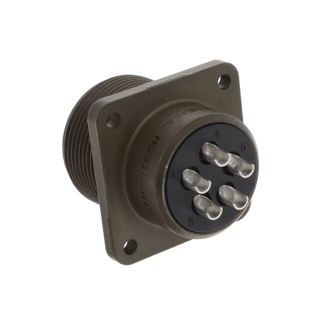 CONN RCPT MALE 5P SILV SLDR CUP