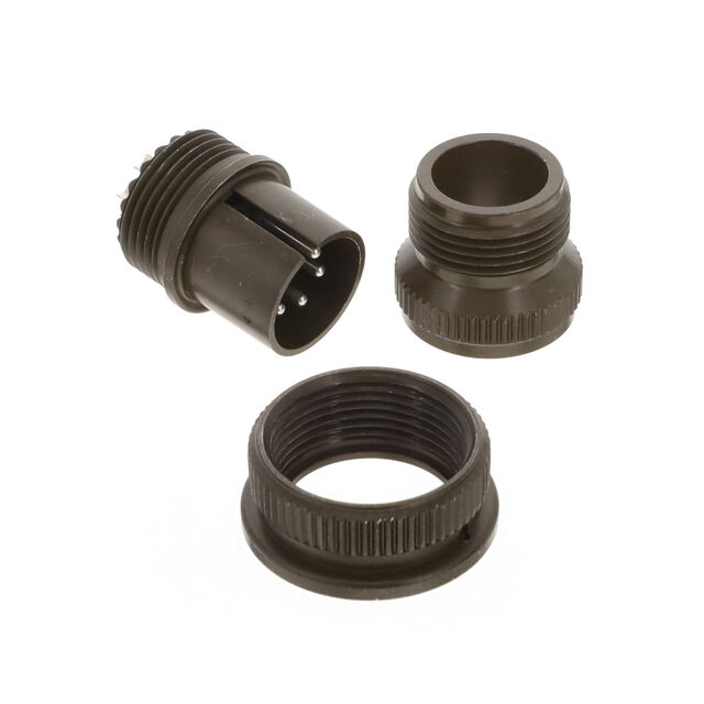 CONN PLUG MALE 6P SILV SLDR CUP