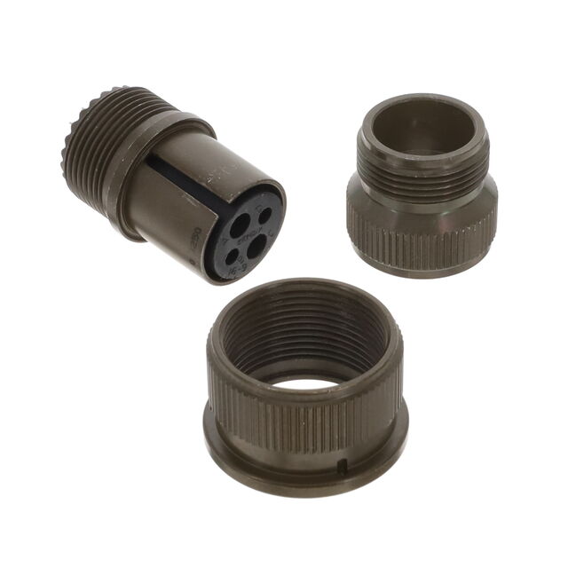 CONN PLUG FMALE 4P SILV SLDR CUP
