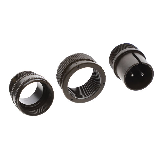 CONN PLUG MALE 2P SILV SLDR CUP