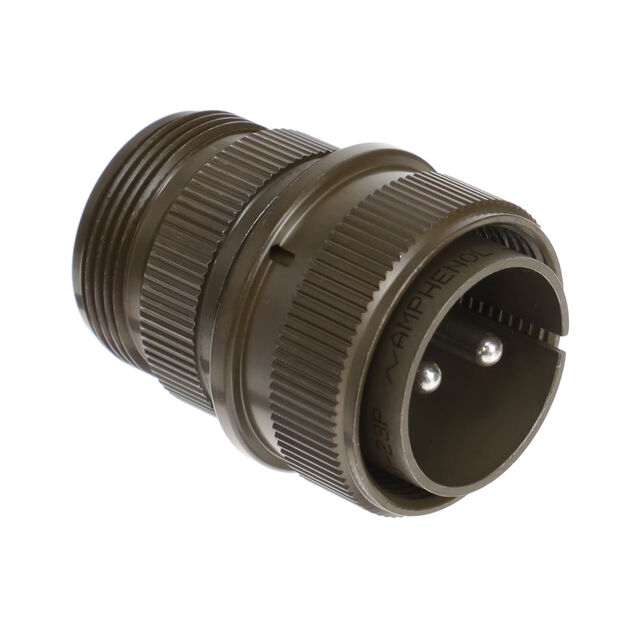 CONN PLUG MALE 2P SILV SLDR CUP