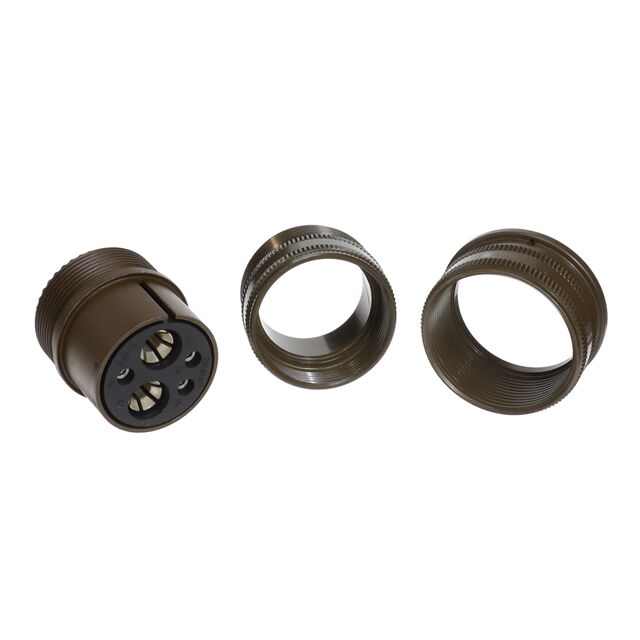 CONN PLUG FMALE 5P SILV SLDR CUP