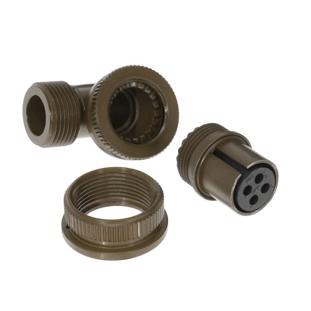 CONN PLUG FMALE 4P SILV SLDR CUP
