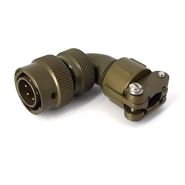 RIGHT ANGLE CABLE PLUG, WITH STR