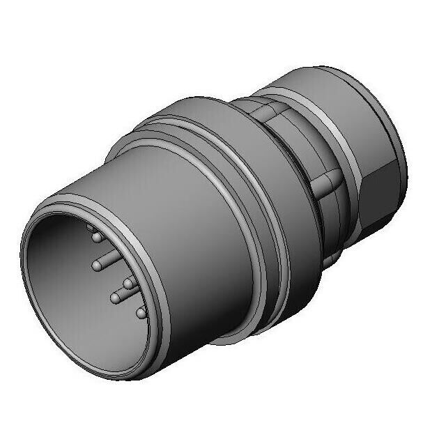 CIRC CONN, 10 POS, RCPT PIN CONT