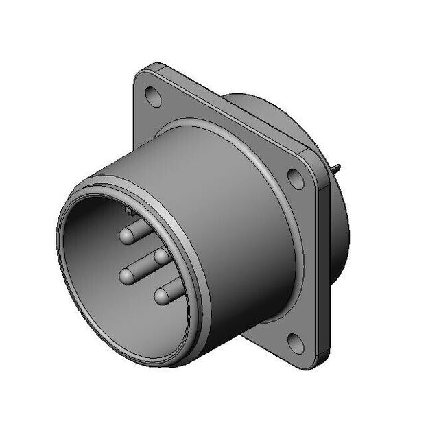 CONN RCPT MALE 4P SOLDER CUP