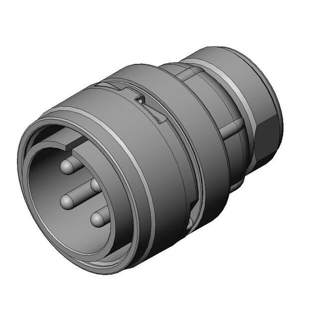 CONN PLUG MALE 4P SOLDER CUP