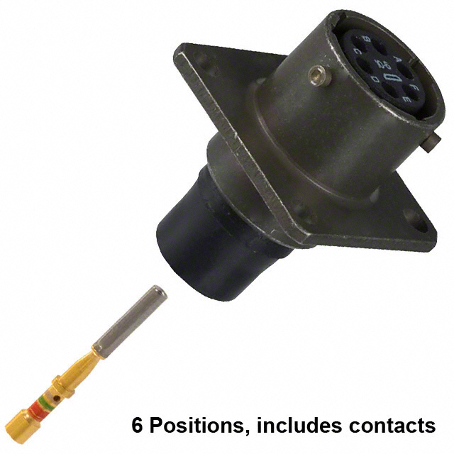 CONN RCPT FMALE 6POS GOLD CRIMP