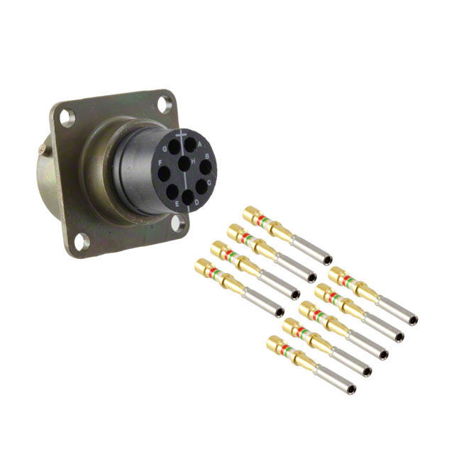 CONN RCPT FMALE 8POS GOLD CRIMP