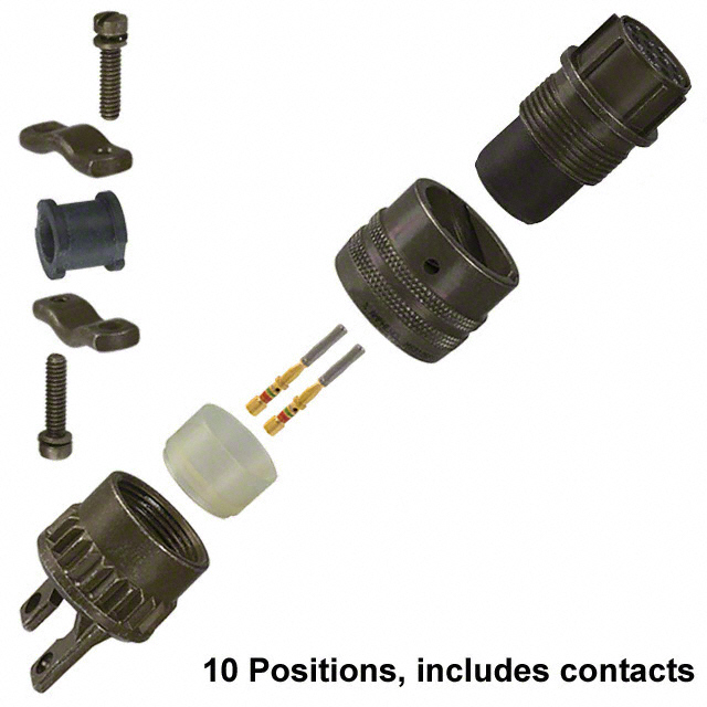 CONN PLUG FMALE 10POS GOLD CRIMP
