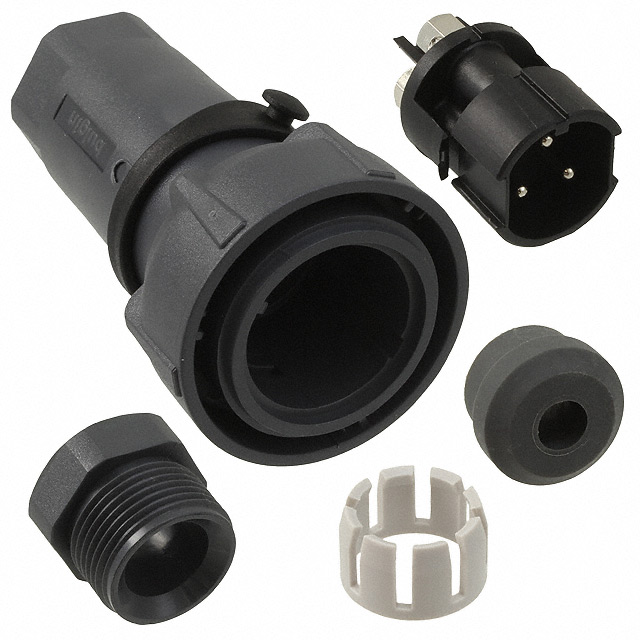 CONN PLUG MALE 3POS NICKEL SCREW