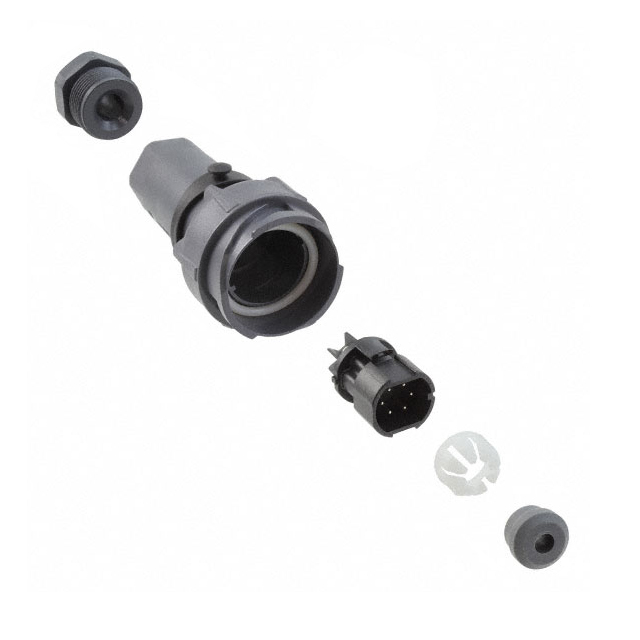 CONN PLUG MALE 6POS NICKEL SCREW