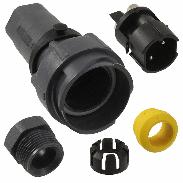 CONN RCPT MALE 2POS NICKEL SCREW