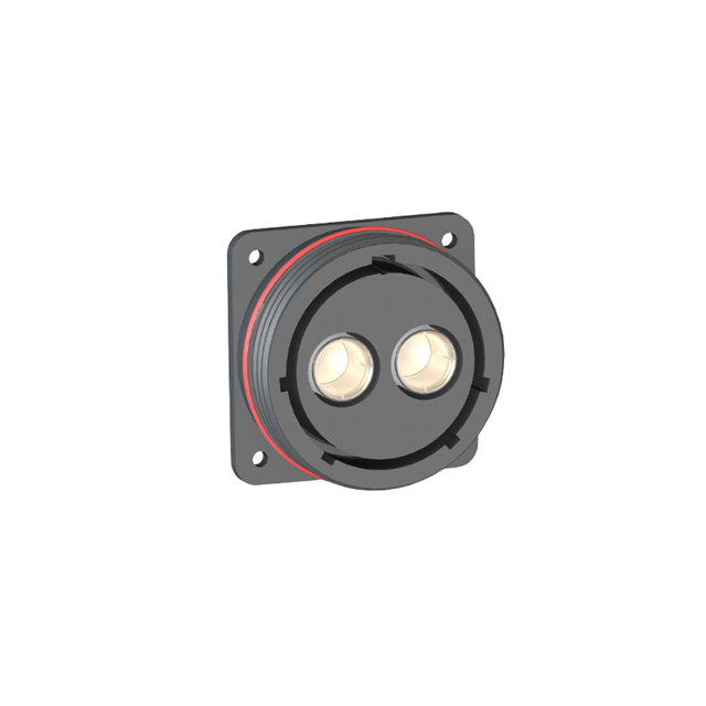 RCPT FLANGE MNT 2POS W/SKT 4/0