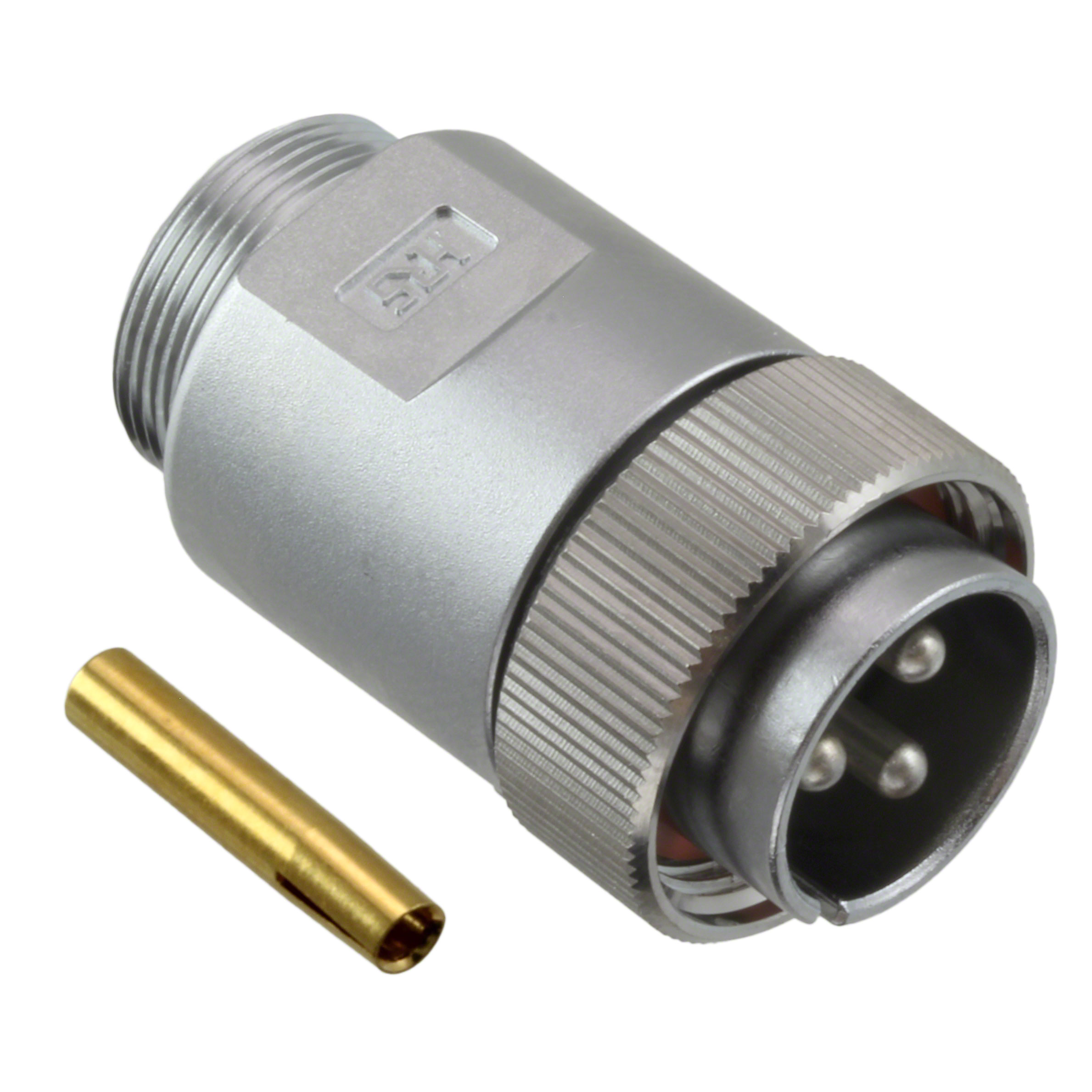 CONN PLUG MALE 3P SILV SLDR CUP