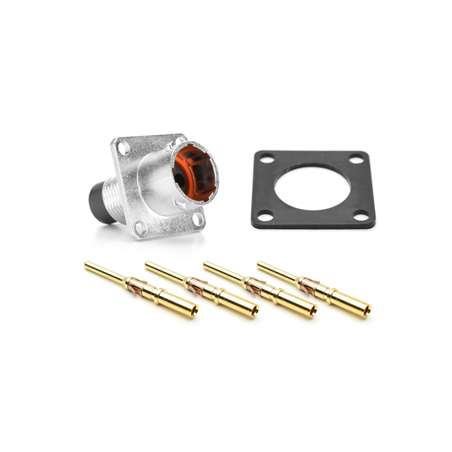 CONN RCPT MALE 4POS GOLD CRIMP
