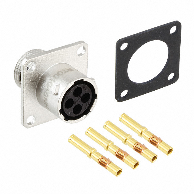 CONN RCPT FMALE 4POS GOLD CRIMP