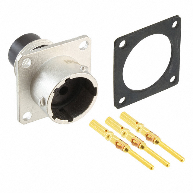 CONN RCPT MALE 3POS GOLD CRIMP