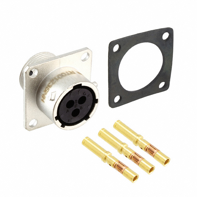 CONN RCPT FMALE 3POS GOLD CRIMP