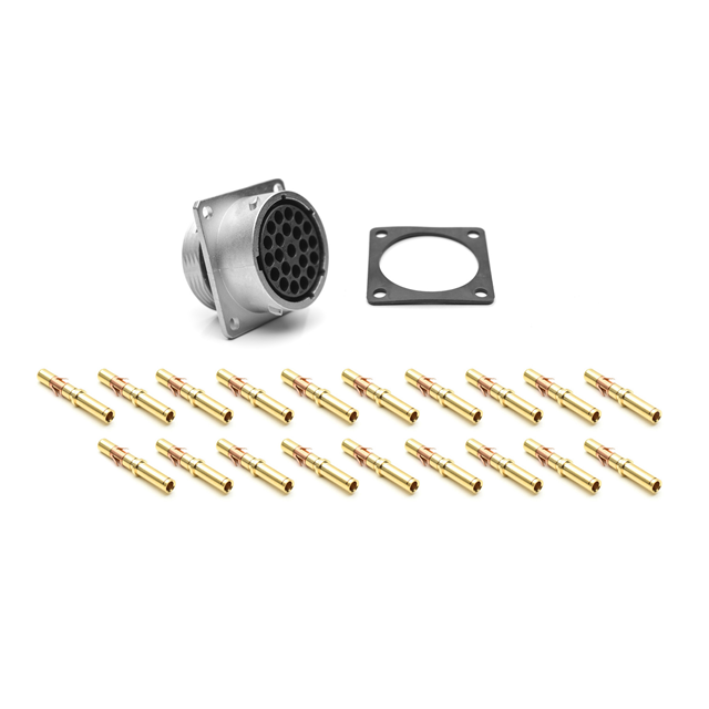 CONN RCPT FMALE 19POS GOLD CRIMP