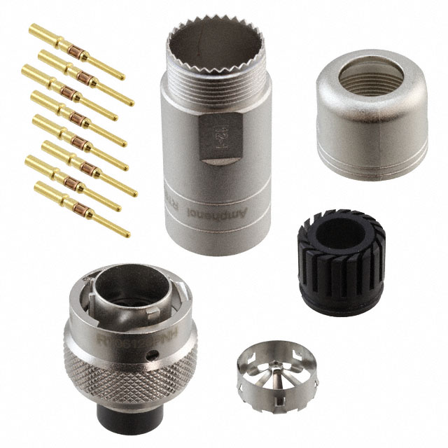CONN PLUG MALE 8POS GOLD CRIMP