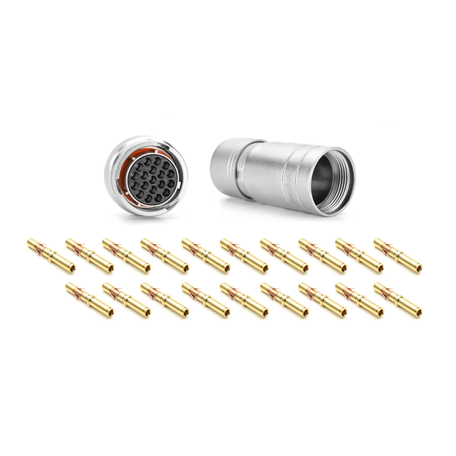 CONN PLUG FMALE 23POS GOLD CRIMP