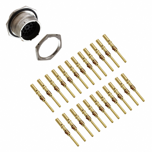 CONN RCPT MALE 23POS GOLD CRIMP