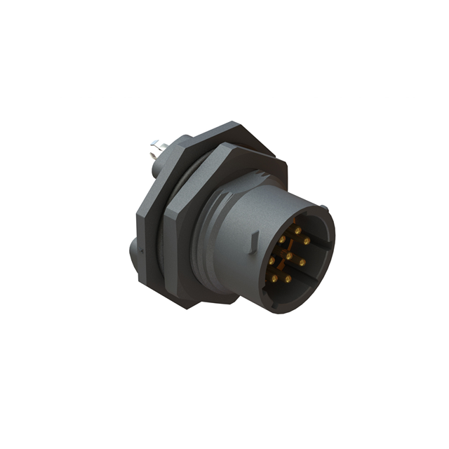CONN RCPT MALE 8POS GOLD SOLDER