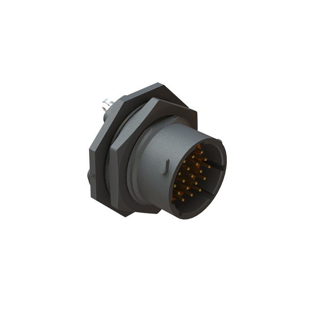 CONN RCPT MALE 19POS GOLD SOLDER