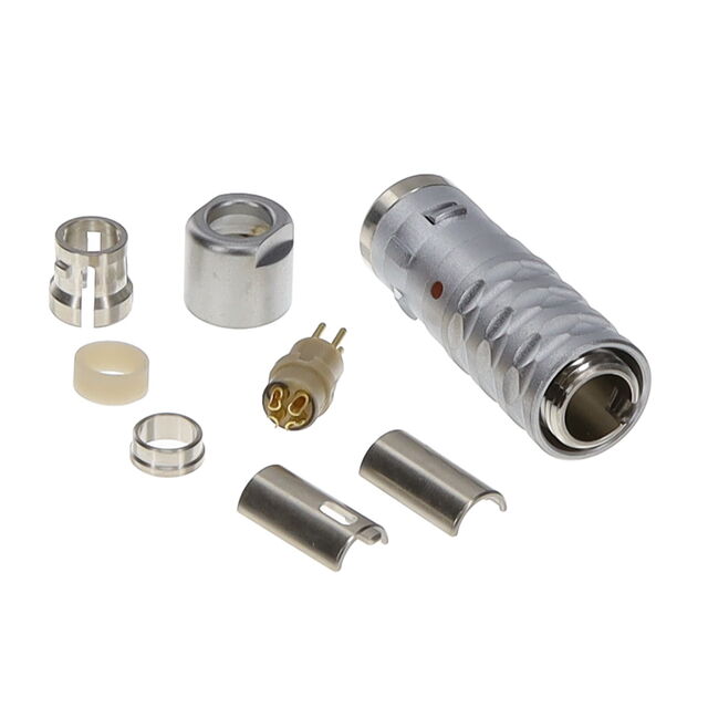 CONN PLUG MALE 4P GOLD SLDR CUP