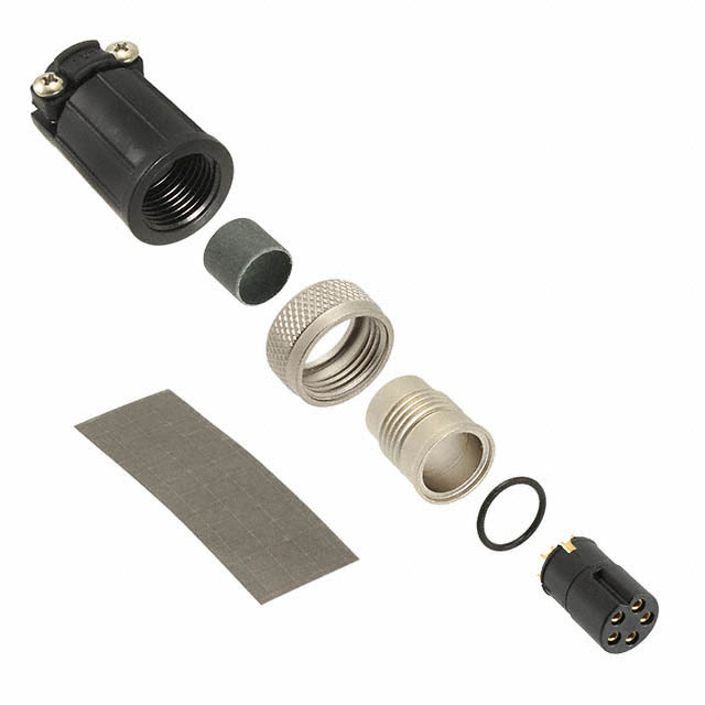 CONN PLUG FMALE 5P GOLD SLDR CUP